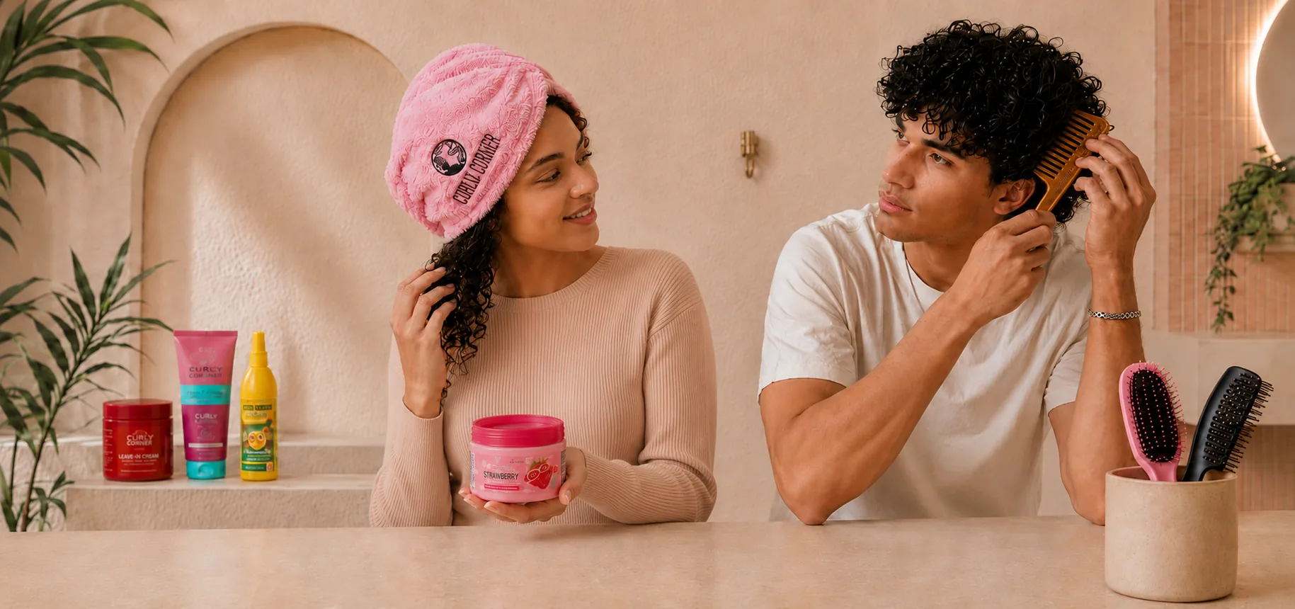 Curly Corner wash day essentials
