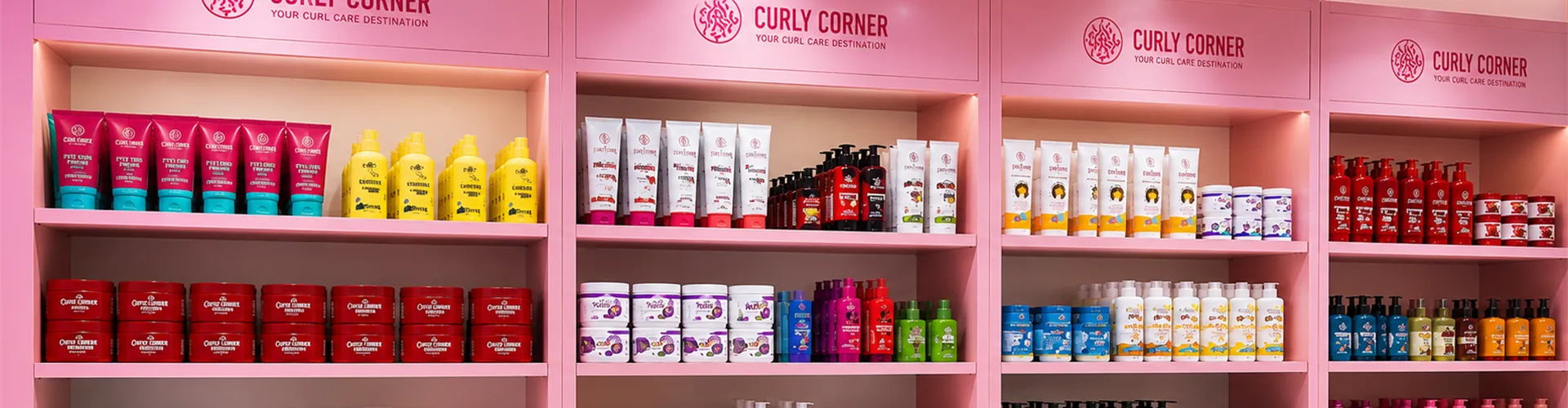 Curly Corner shop shelves